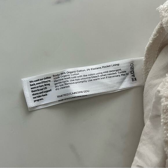 Eileen Fisher Undyed Organic Cotton Denim Tapered Pants barrel leg jeans Sz 18 - Picture 10 of 13